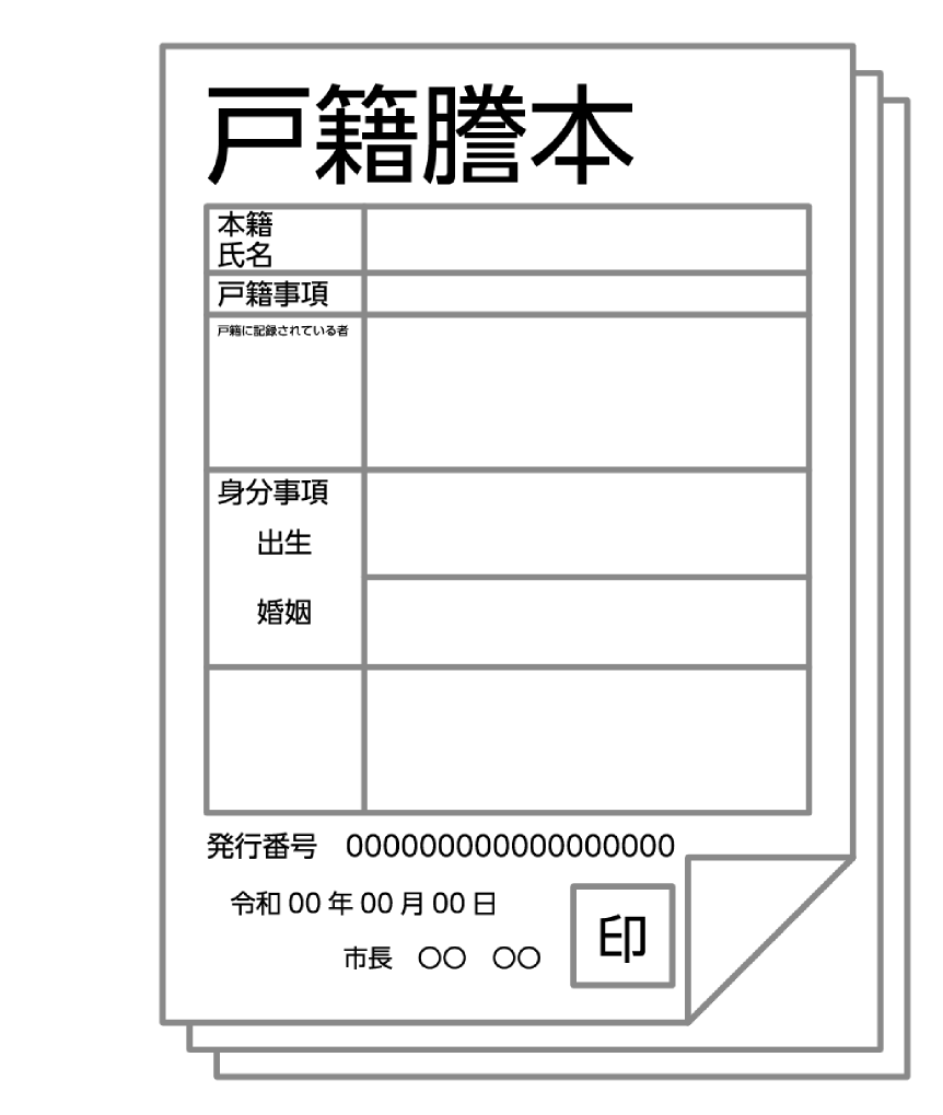 戸籍謄本 例